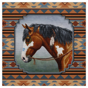 Tecido Cavalo de Guerra de Bay Pinto Design