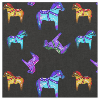 Tecido Cavalo foliar Dala azul/vermelho/rosa/roxo/verde/p