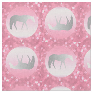 Tecido Cavalo ocidental de prata do prazer em Brokeh