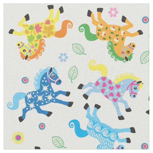 Tecido cavalos decorativos (Detalhe)