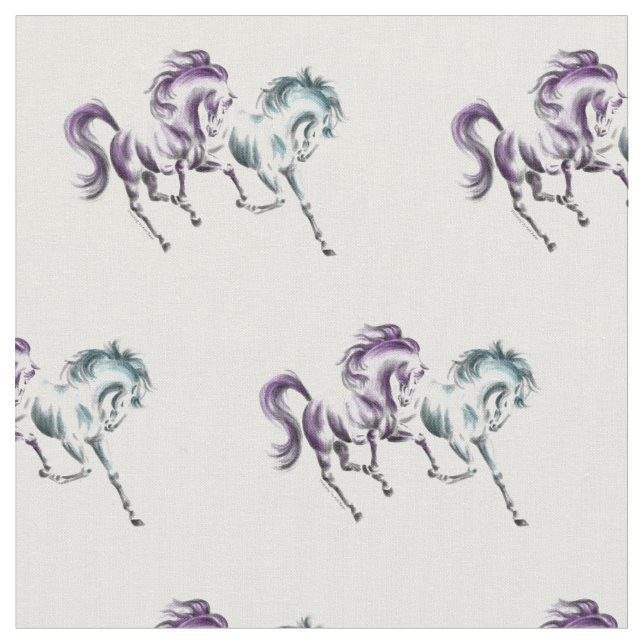 Tecido Cavalos Selvagens Percorridos (Detalhe)