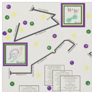 Tecido Celebração de Rota do Mardi Gras Parade 9x9 Tamanh