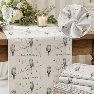 Tecido Celebração Rustic Woodland Love Birds