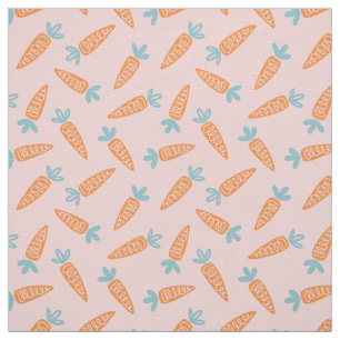 Tecido Cenário de Cenoura Bonita em rosas claro