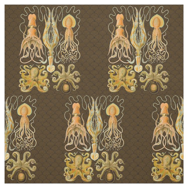 Tecido Cephalopota Octopus Natureza Marinha Lula (Modelo)