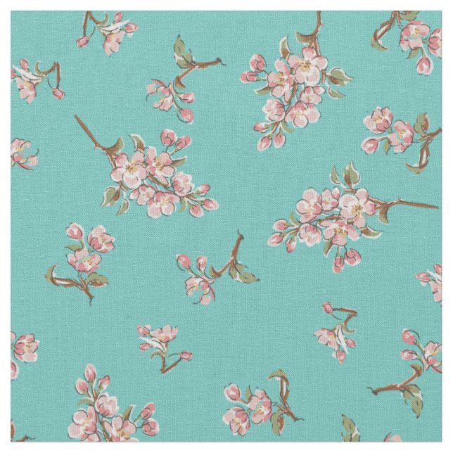 Tecido Cereja Flor Vintage Teto Floral (Detalhe)