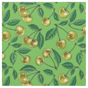 Tecido Cerejas amarelas
