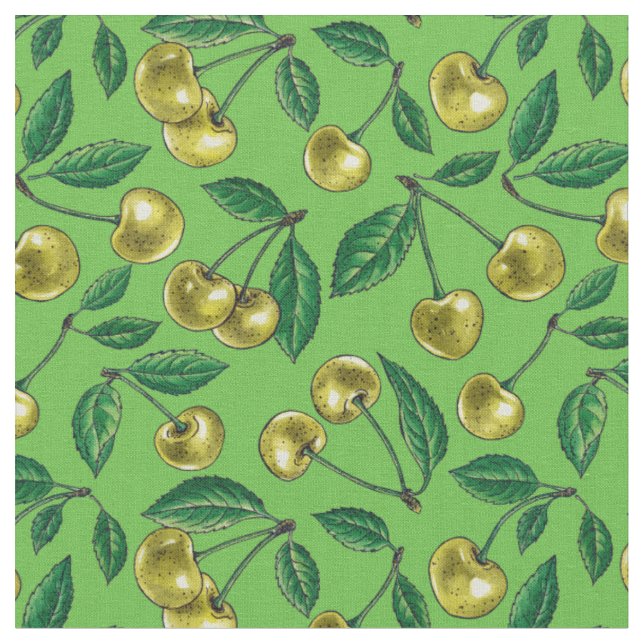 Tecido Cerejas amarelas (Detalhe)