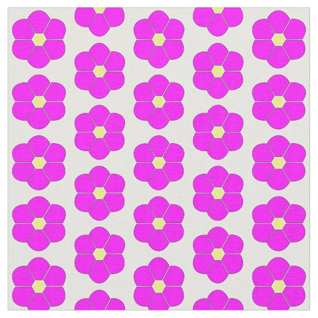 Tecido Cerise Pink Flowers Design (Detalhe)
