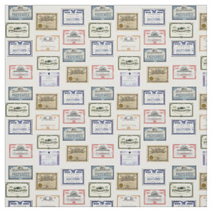 Tecido - certificados do mercado de Wall Street