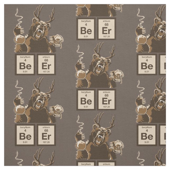 Tecido Cerveja descoberta urso da química (Modelo)