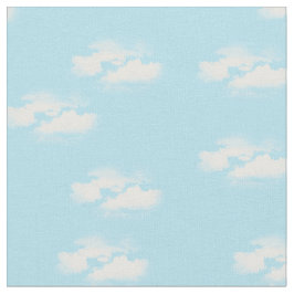 Tecido Céu azul com nuvens fofinhas