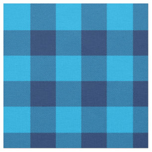 Tecido Céu Brilhante e Xadrez de Ginga Azul-Marinho