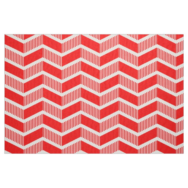 Tecido Cevrons com degrau - Vermelho (Fat Quarter)