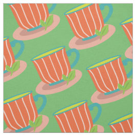 Tecido Chá de hortelã-pimenta para amantes de chá