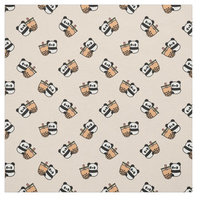 Tecido Chá e Urso de Panda de Bolha Bonita (Modelo)