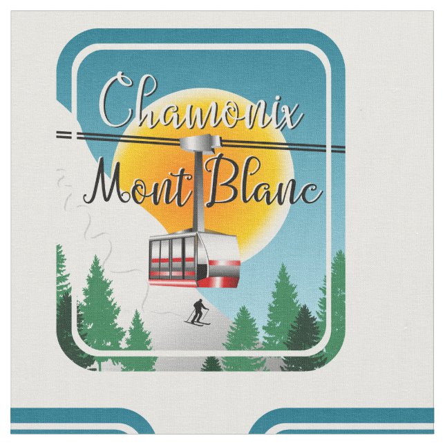 Tecido Chamonix Mont Blanc França (Detalhe)