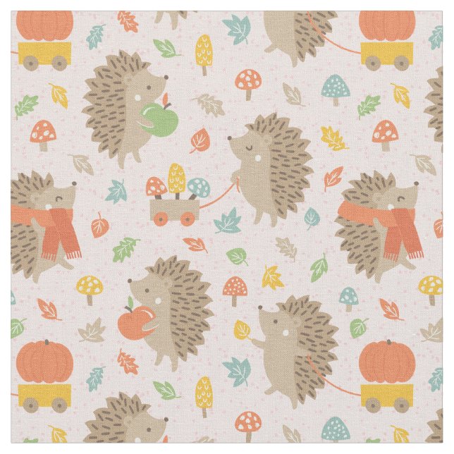 Tecido Chapeuzinhos bonitos com Pequenas Folhas Rosa (Detalhe)