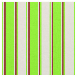 Tecido Chartreuse, Beige & Maroon Stripes