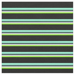 Tecido Chartreuse, Branco, Cinzas, Aquamarine e Preto