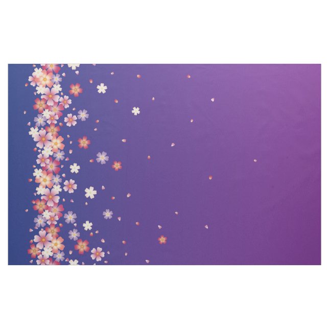 Tecido Chás Sakura Dreamy Blue & Purple Kimono Style (Jarda)