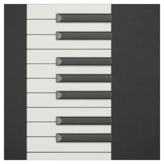 Tecido Chaves de Piano em Escala Média em Preto (Modelo)