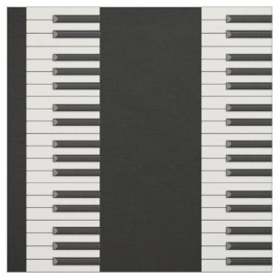 Tecido Chaves de Piano em Pequena Escala em Preto