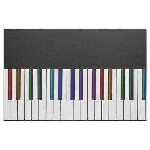 Tecido Chaves psicadélicos escuras legal do piano