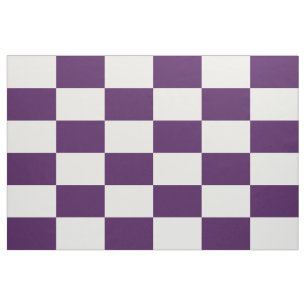 Tecido Checkered real do roxo e o branco dos