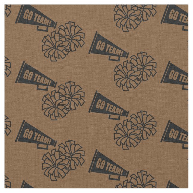 Tecido Cheerleader Team School Colors Black & Brown (Detalhe)