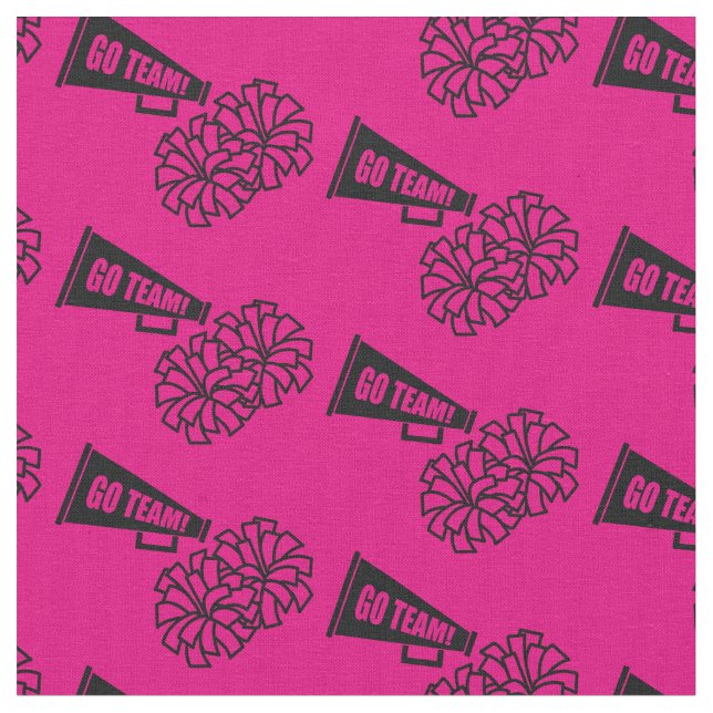 Tecido Cheerleader Team School Colors Black & Pink (Detalhe)