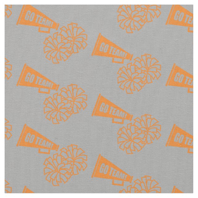Tecido Cheerleader Team School Colors Orange & Cinza Silv (Detalhe)