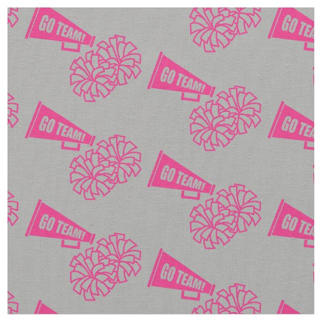 Tecido Cheerleader Team School Colors Pink & Silver cinza (Detalhe)