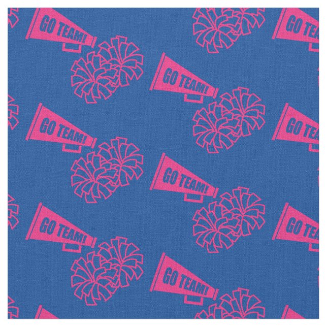 Tecido Cheerleader Team School Cores Rosa e Azul (Detalhe)