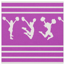 Cheerleading listrado roxo e branco ou Pom
