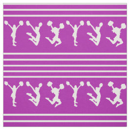 Tecido Cheerleading listrado roxo e branco ou Pom
