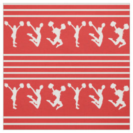 Tecido Cheerleading listrado vermelho e branco ou Pom
