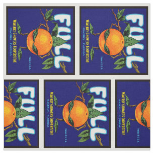 Tecido Cheio - etiqueta alaranjada da caixa