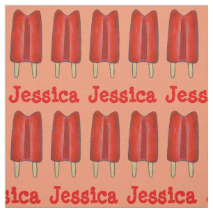 Tecido Cherry Twin Pop Red Popsicle Ice Lollies Verão