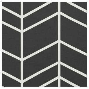 Tecido Chevron Black and White Herringbone