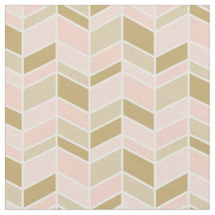 Tecido Chevron de pêssego e de arenque Dourado
