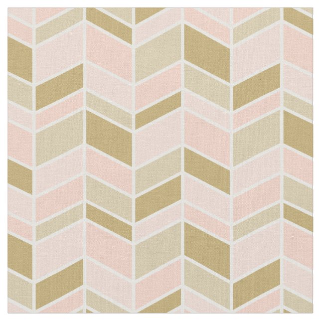 Tecido Chevron de pêssego e de arenque Dourado (Detalhe)