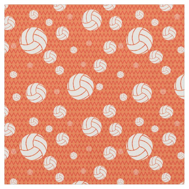 Tecido Chevron de Voleibol Laranja Padrão (Detalhe)