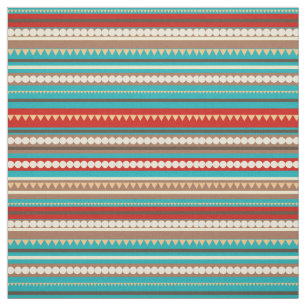 Tecido Chevron Geométrico e Stripes Aqua