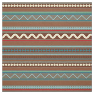 Tecido Chevron Geométrico e Stripes Brown