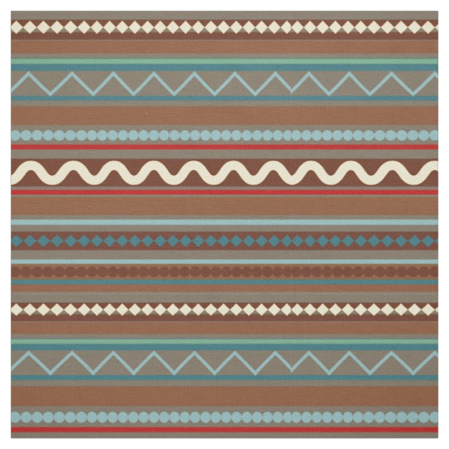 Tecido Chevron Geométrico e Stripes Brown (Modelo)