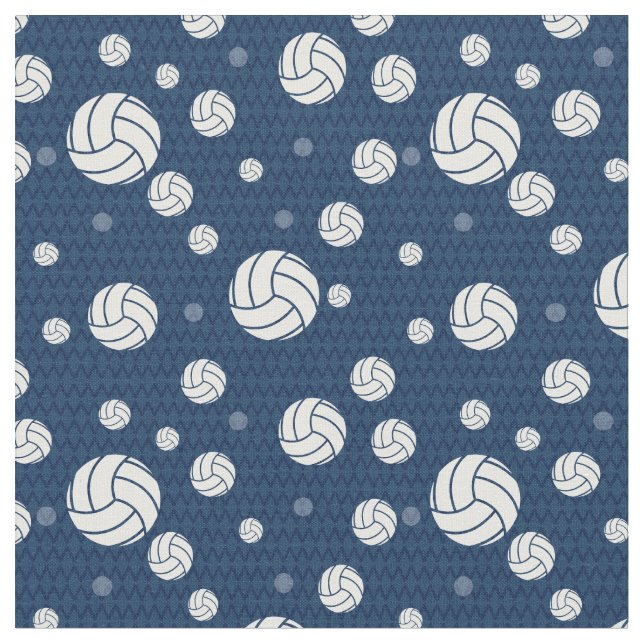 Tecido Chevron marinho Azul de Voleibol Padrão (Detalhe)