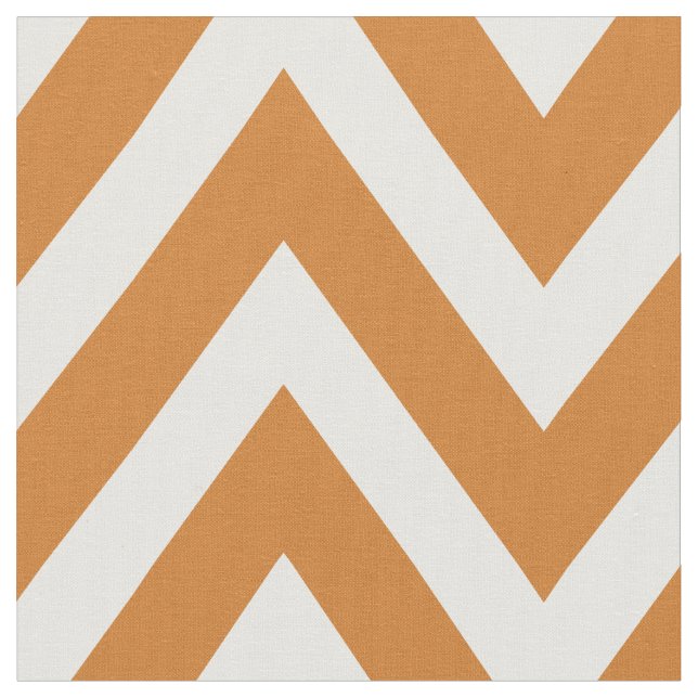 Tecido Chevron Moderno Laranja Queimado Grande Escala (Detalhe)