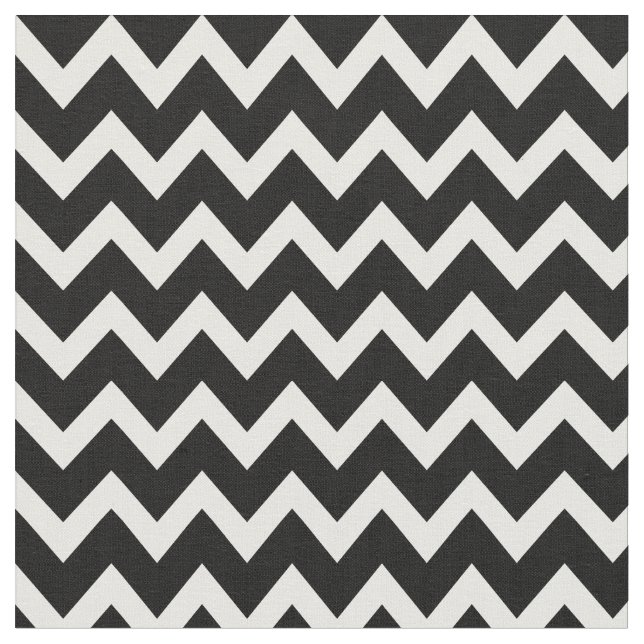 Tecido Chevron Moderno Negro e Branco (Detalhe)
