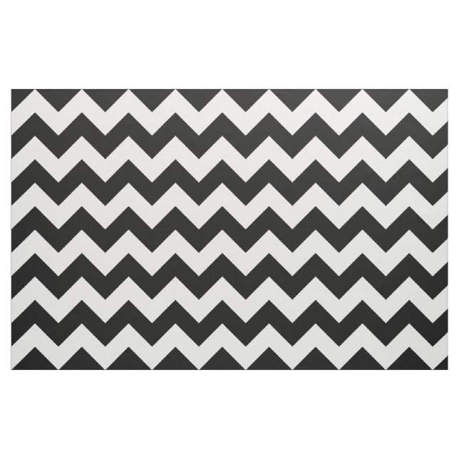 Tecido Chevron preto e branco Zigzag (Jarda)